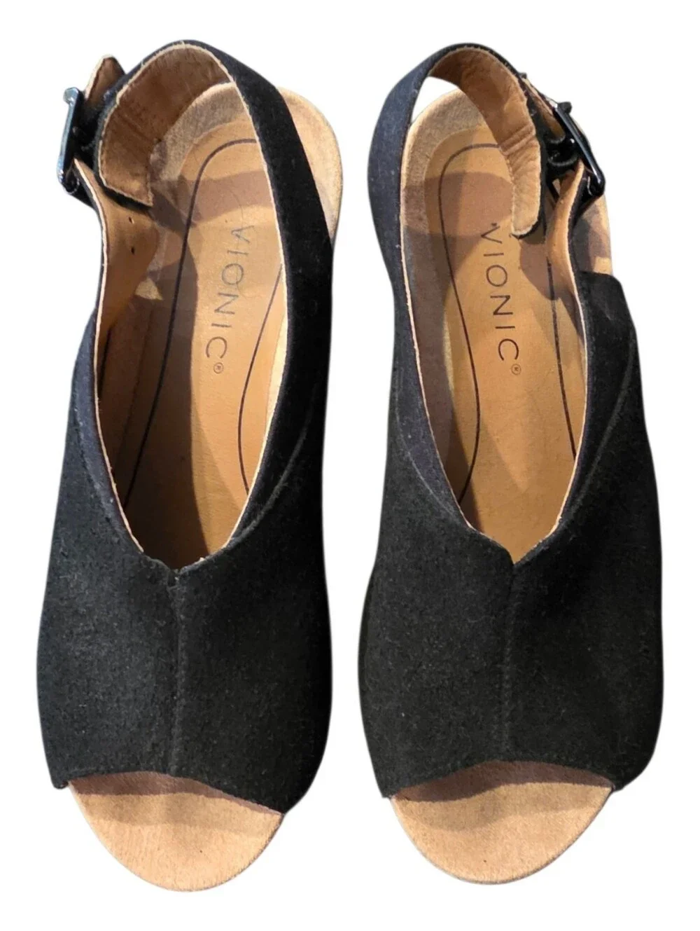 Women’s Black Wedge Slingback Sandal